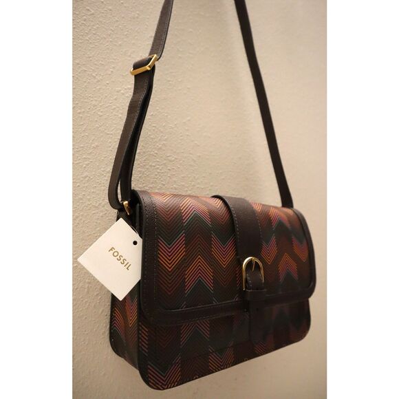 Fossil ZB11089998 Harlow Multi Print Zoey Large Flap Crossbody Bag Purse - Picture 16 of 16